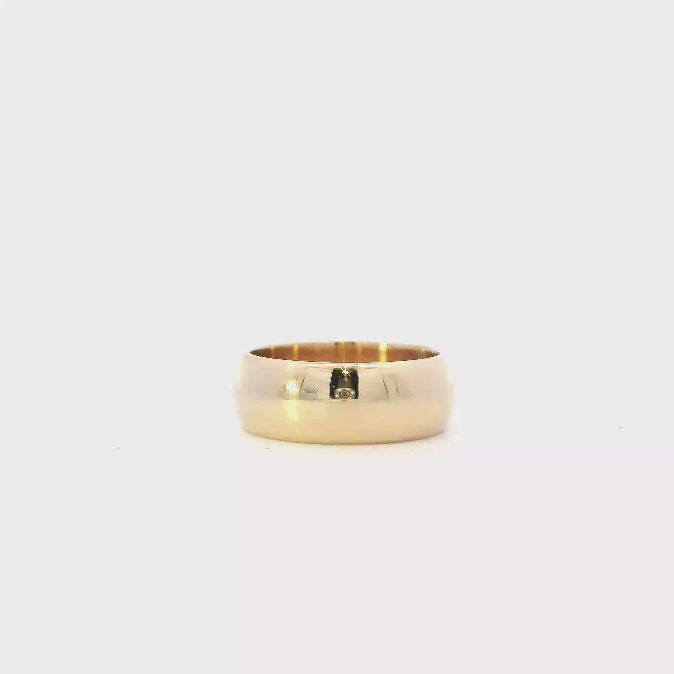 14K Yellow Gold 8MM Band