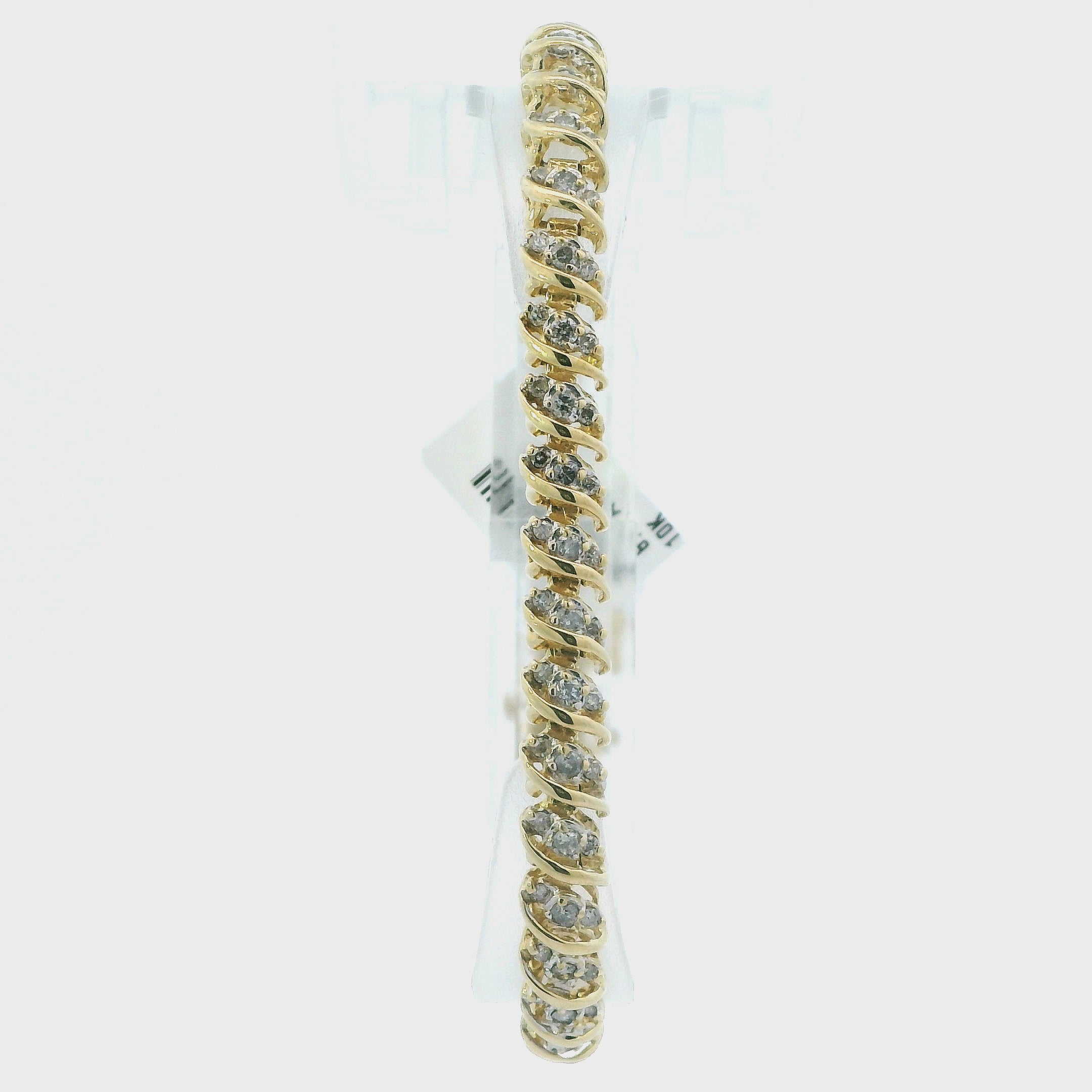 10K Yellow Gold Diamond Tennis Bracelet - 2.00ct
