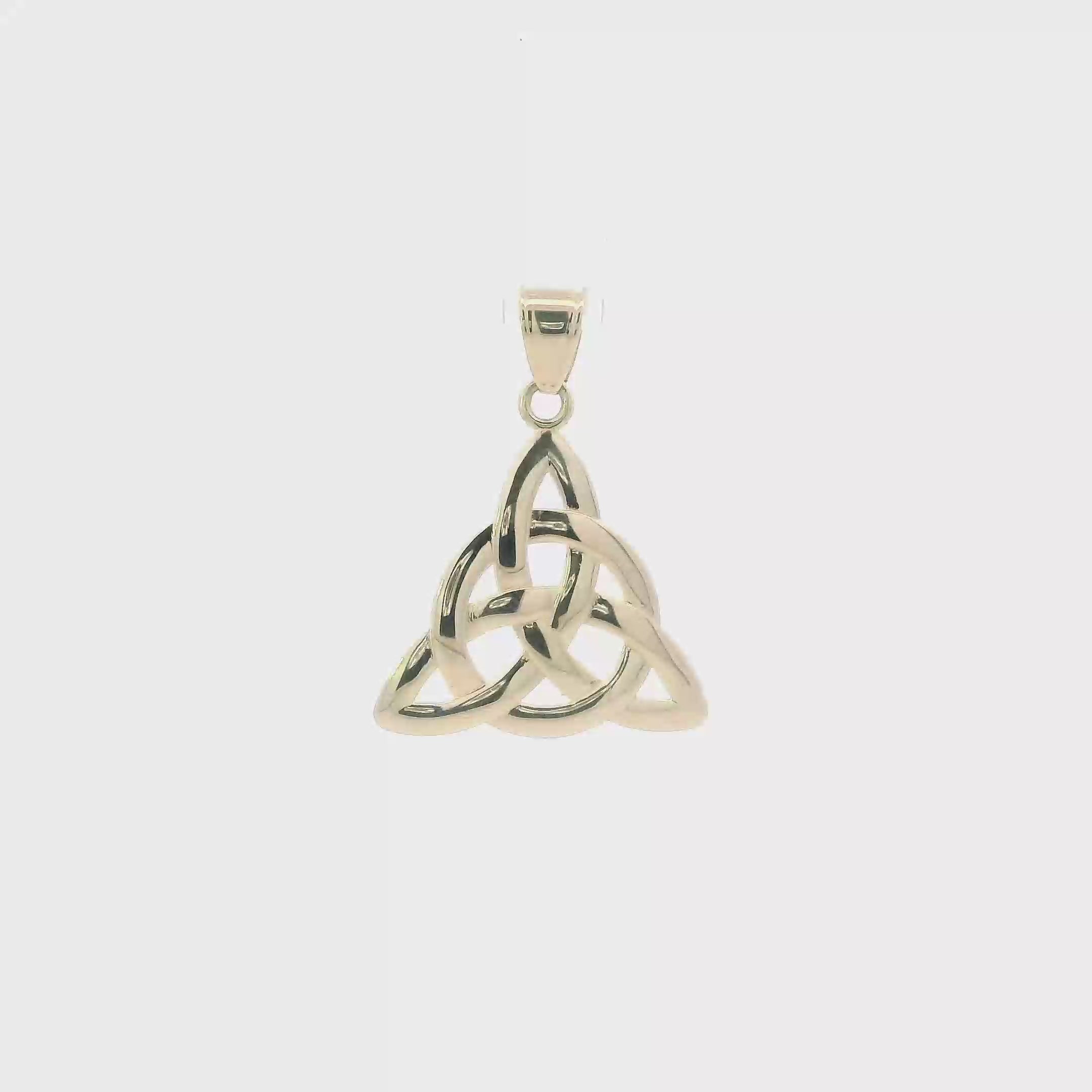 14K Yellow Gold Irish Celtic Trinity Knot Pendant