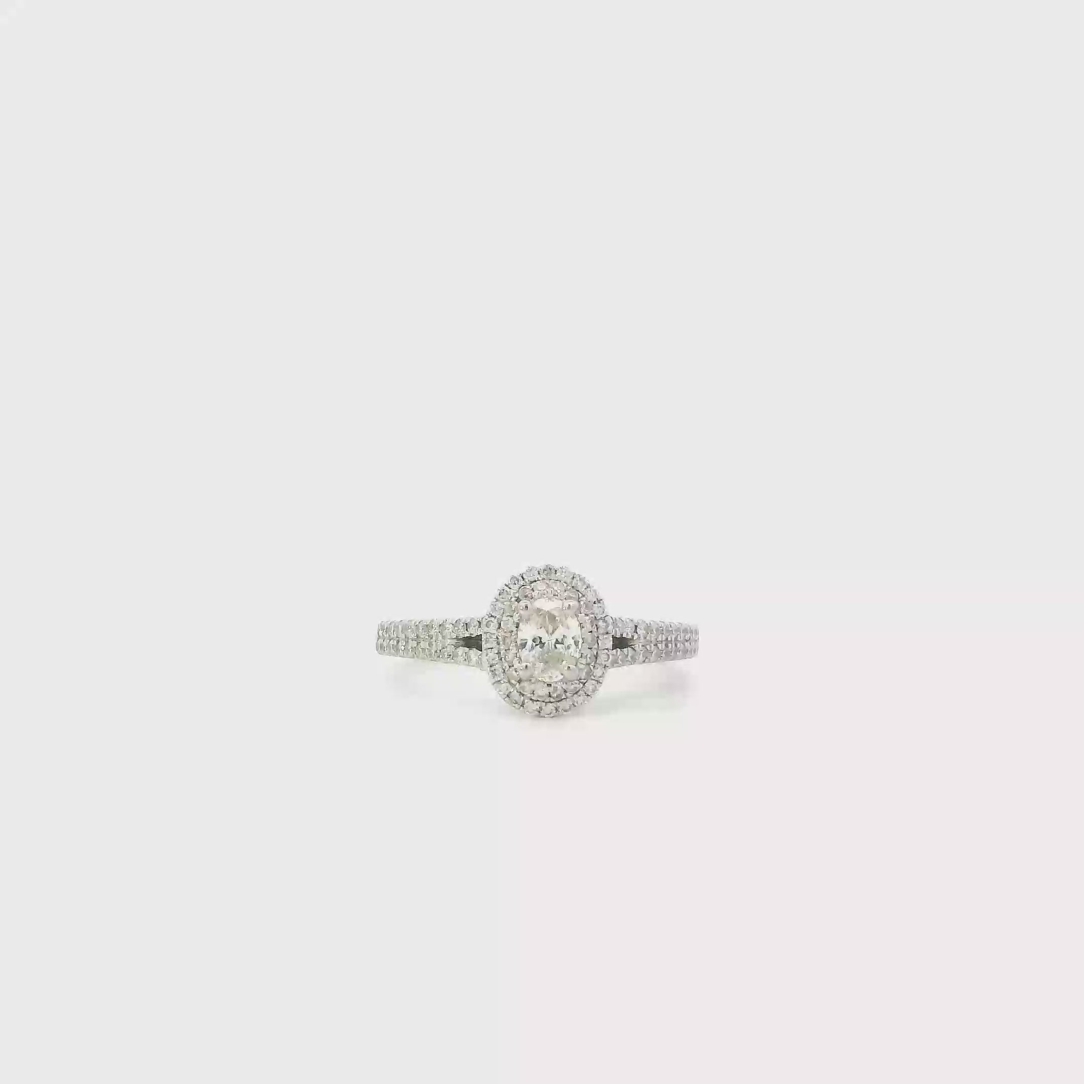 14K White Gold Diamond Women's Ring -1.20ct