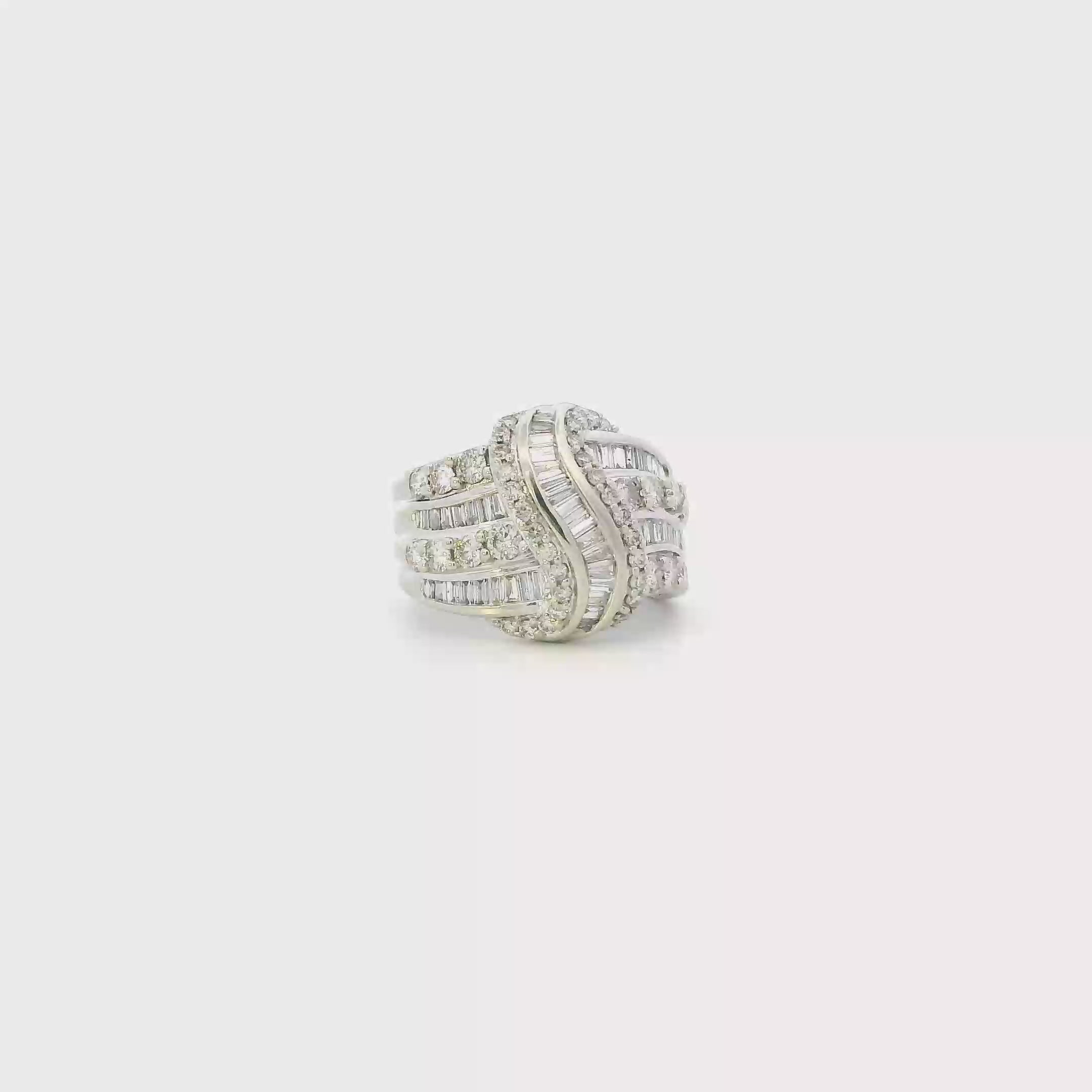 10K White Gold Diamond Womens Ring - 1.43ct