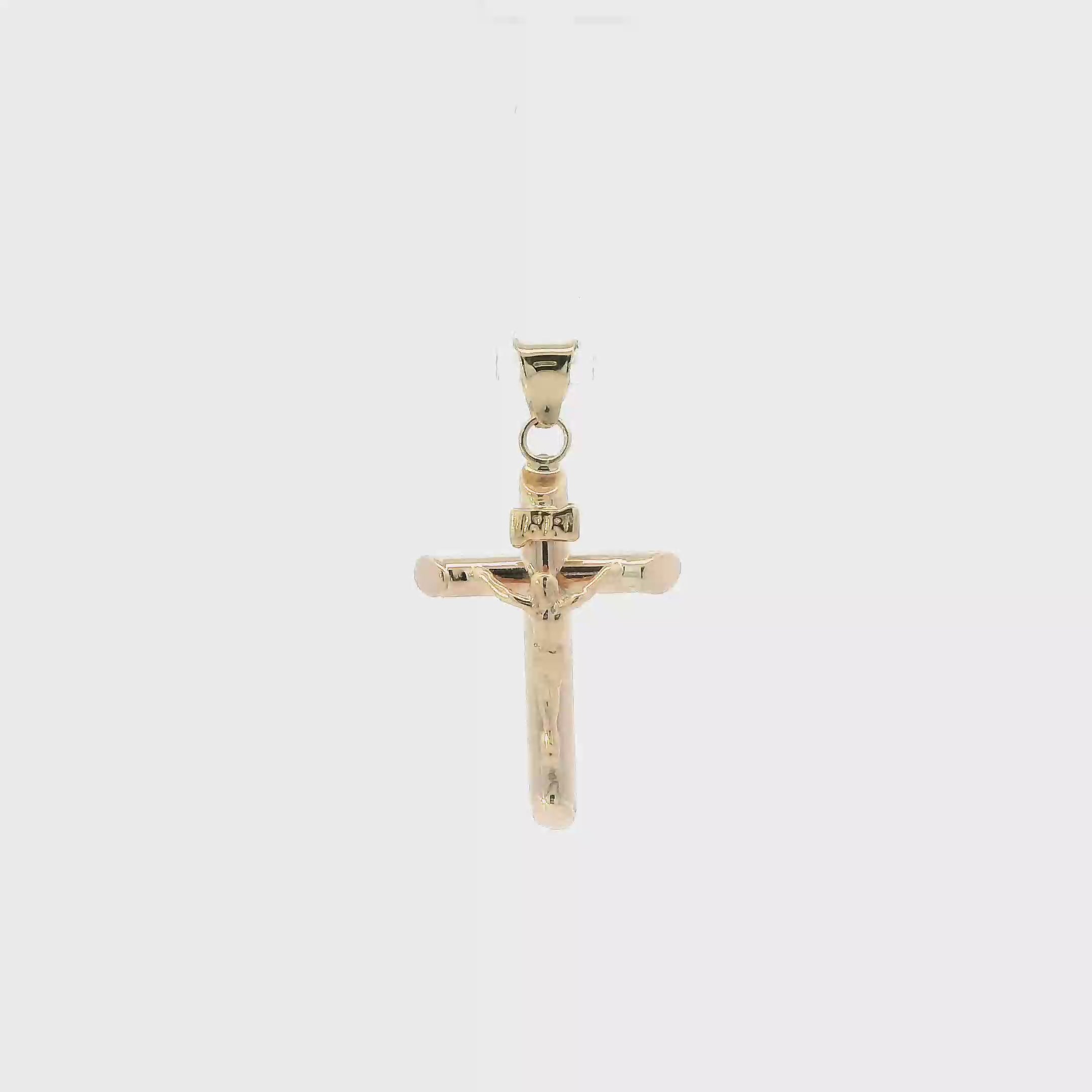 14K Yellow Gold Crucifix Pendant