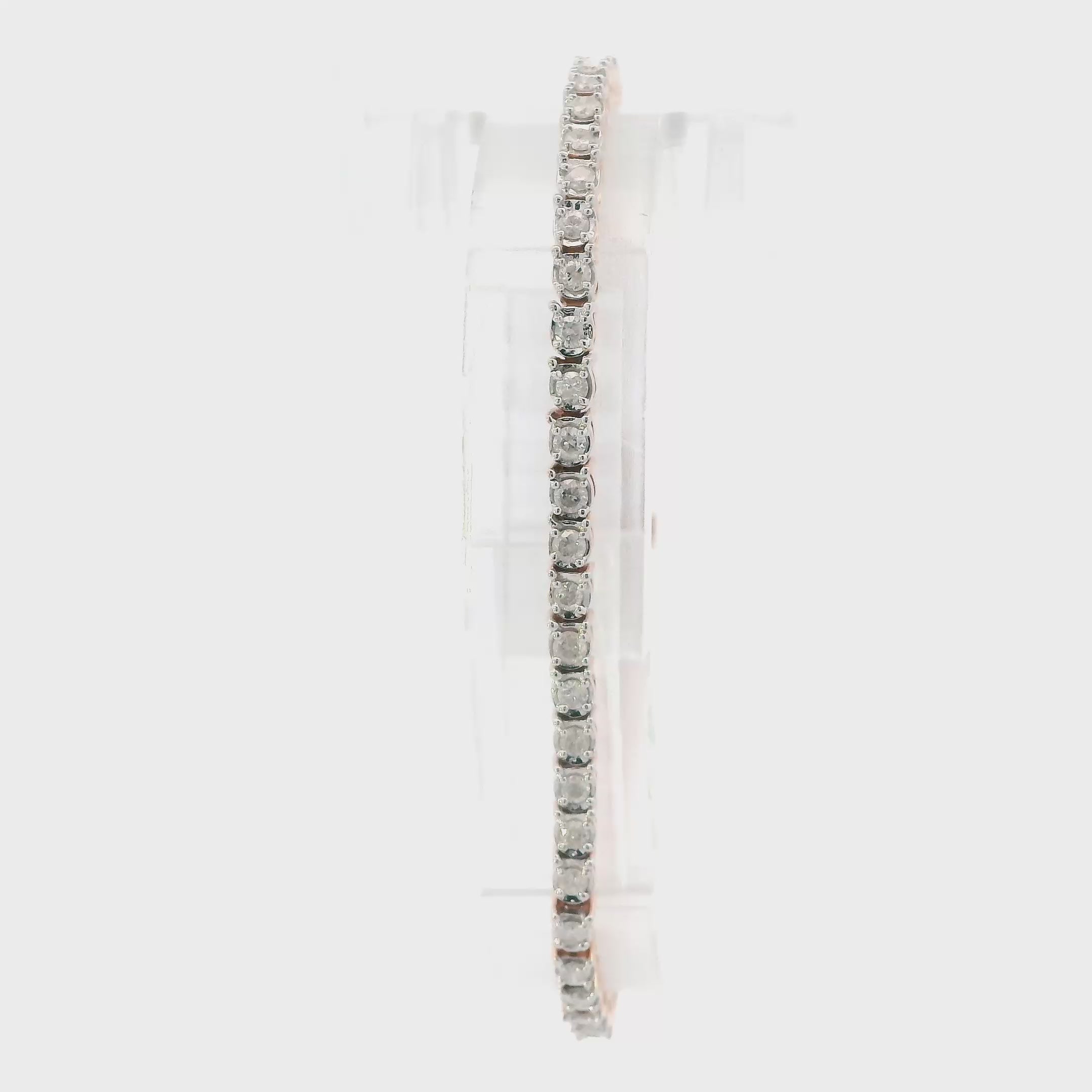 10K Rose Gold Diamond Tennis Bracelet - 1.65ct