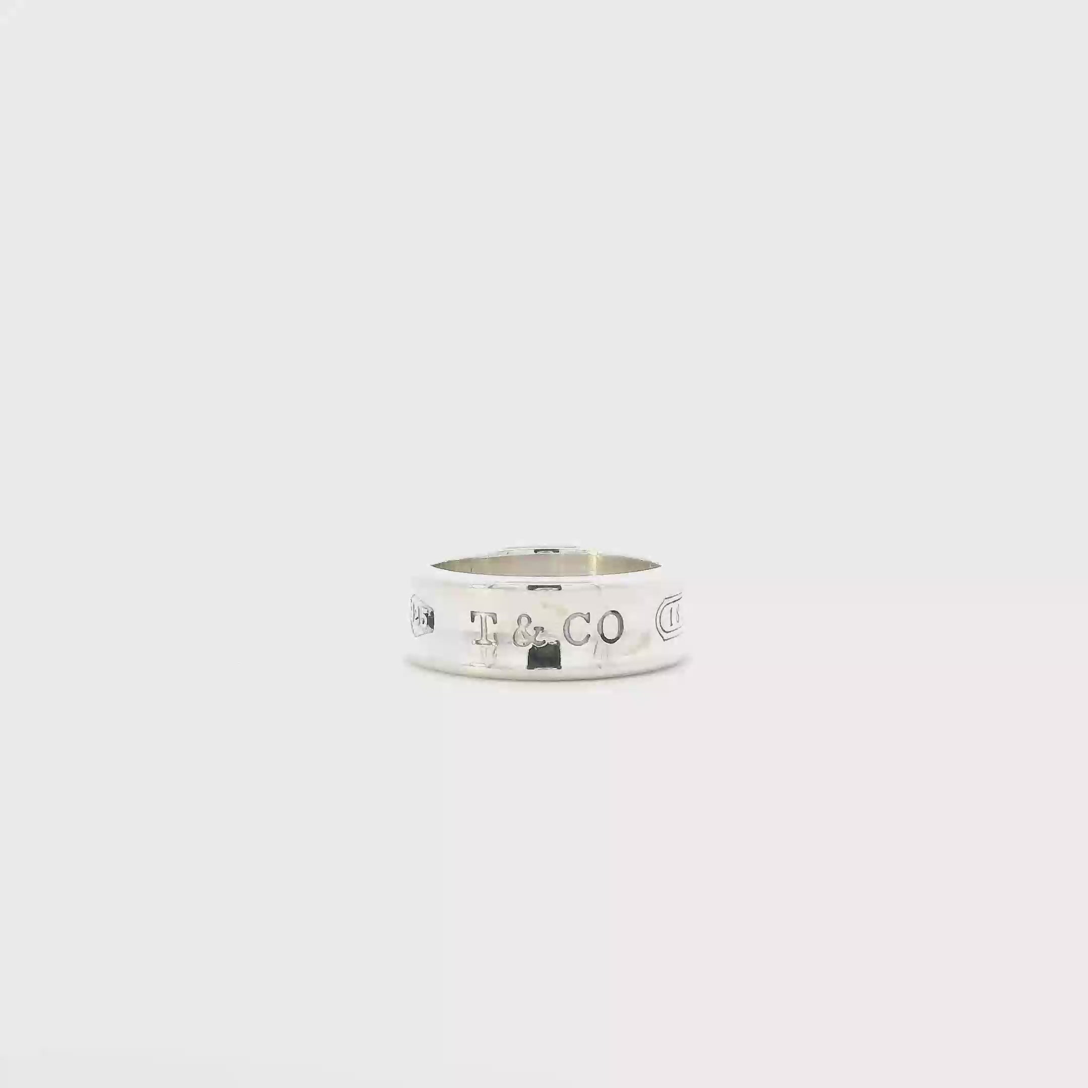 Silver Tiffany & Co. 1837 Medium Band Ring