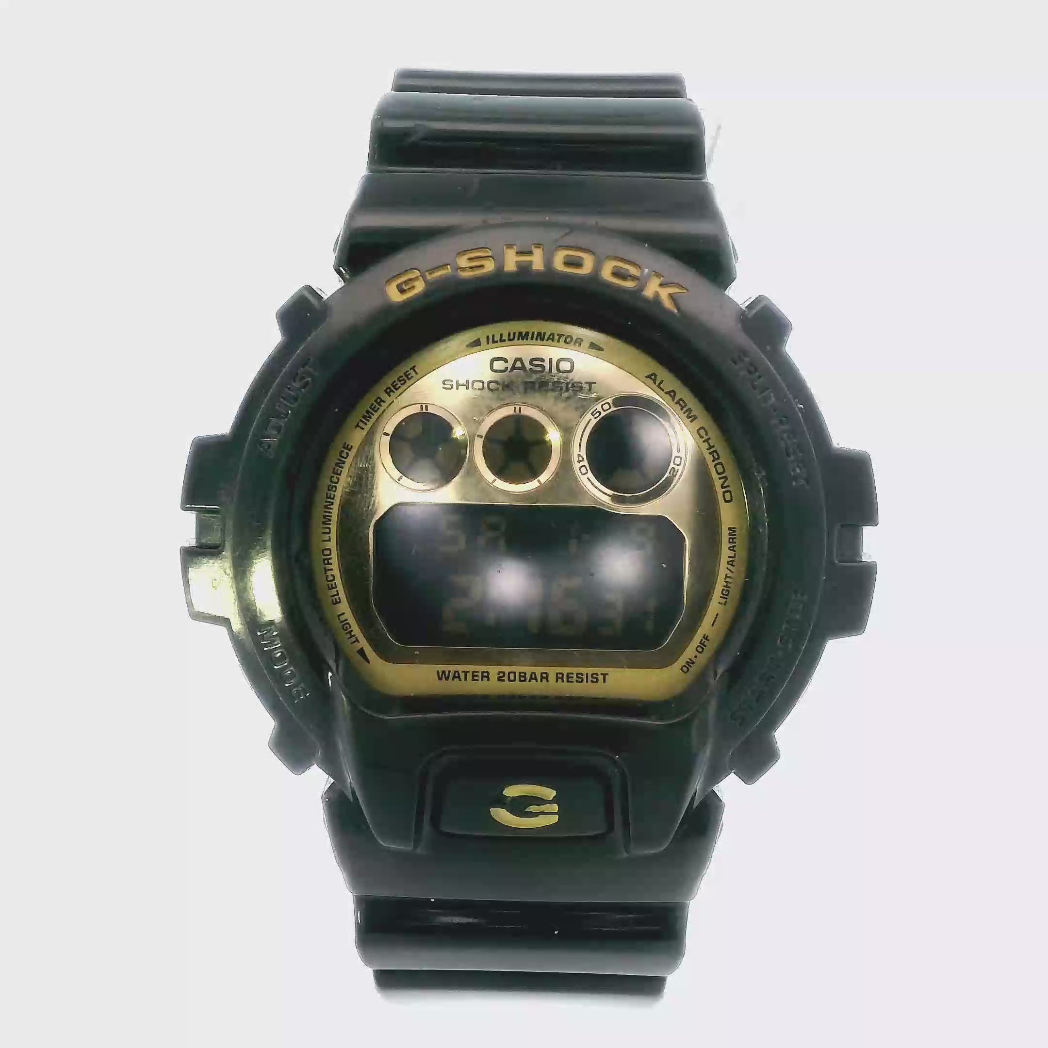 Casio G-Shock Black & Gold Mens Wristwatch - DW-6900CB