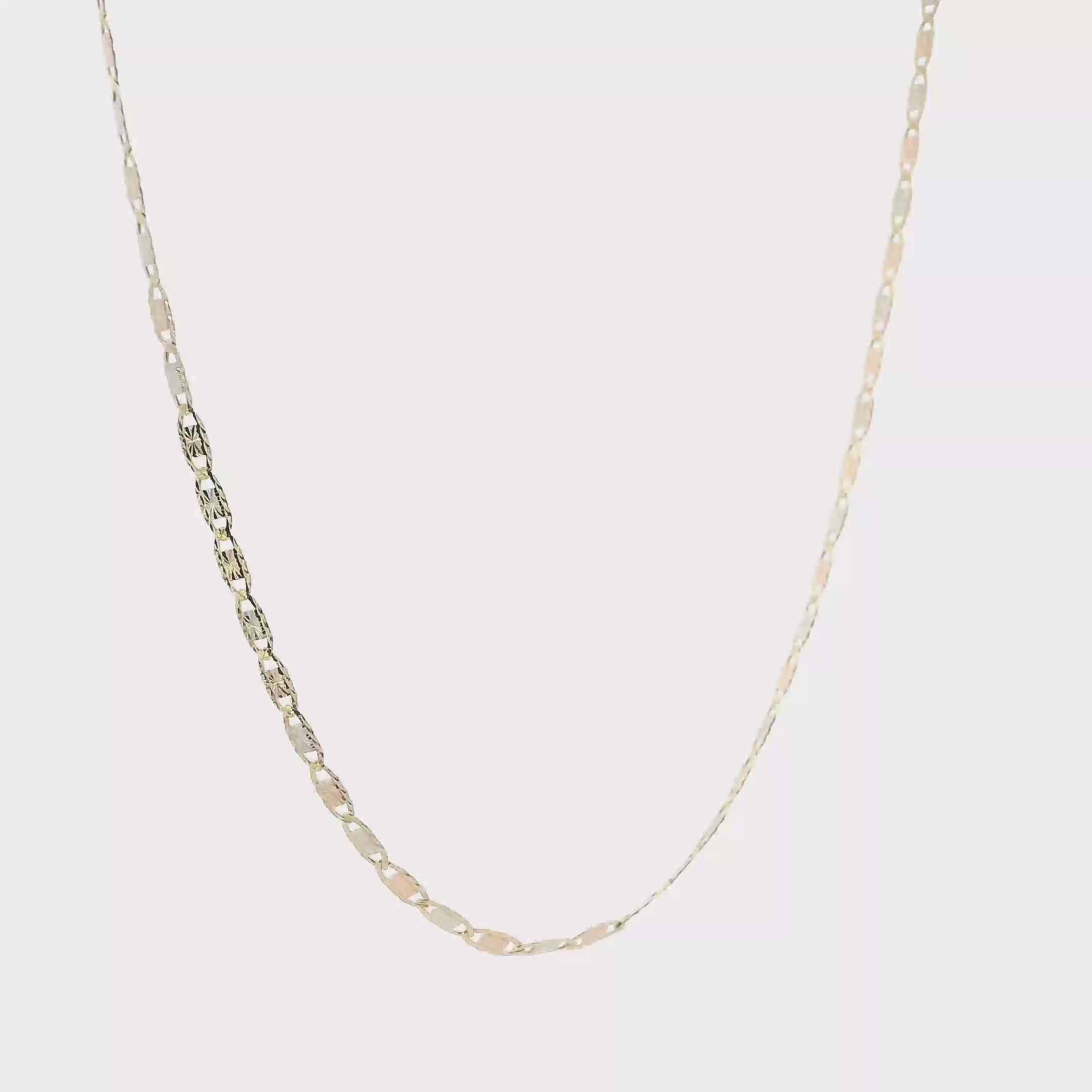 14K Tri Color Gold 16