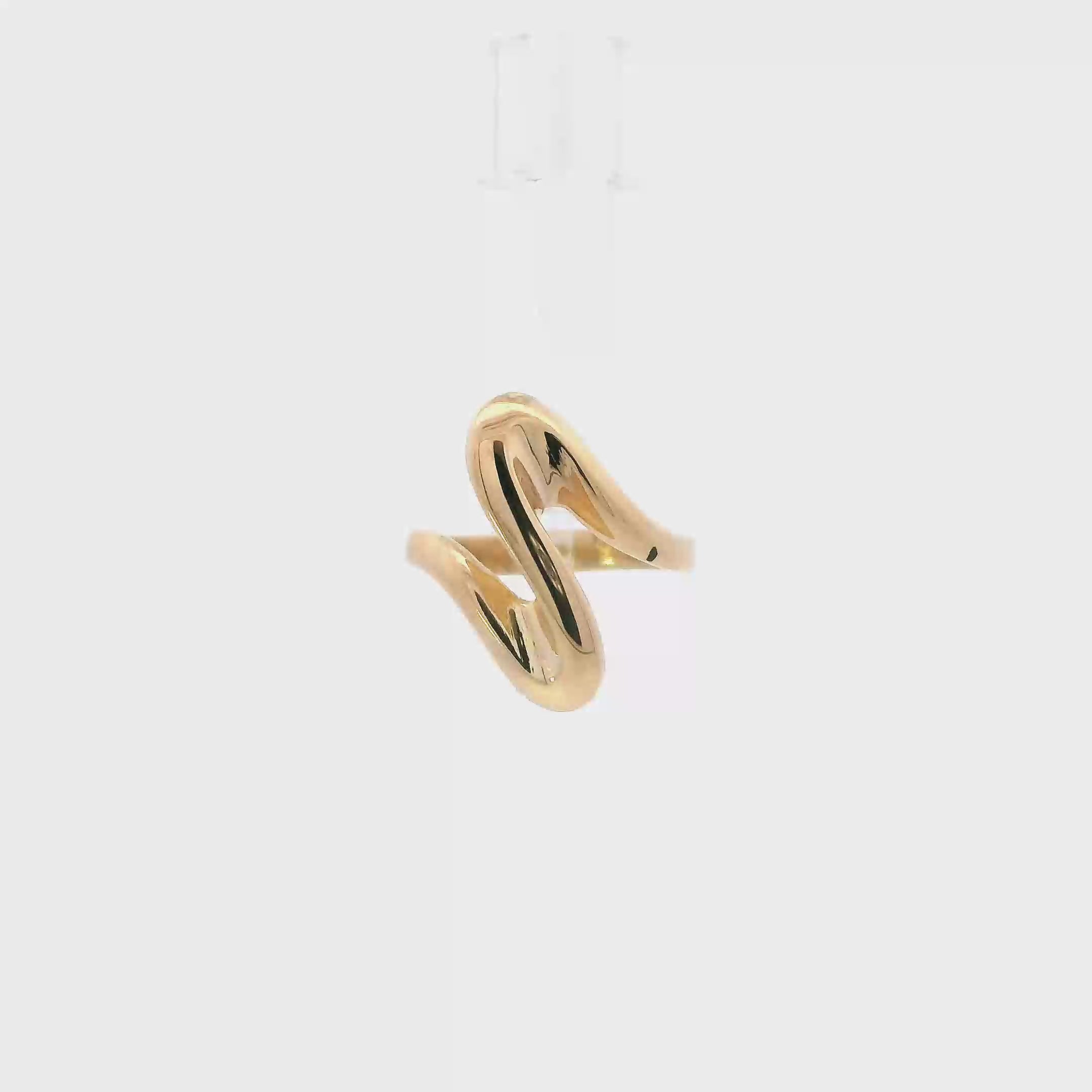 18K Yellow Gold Wave Ring