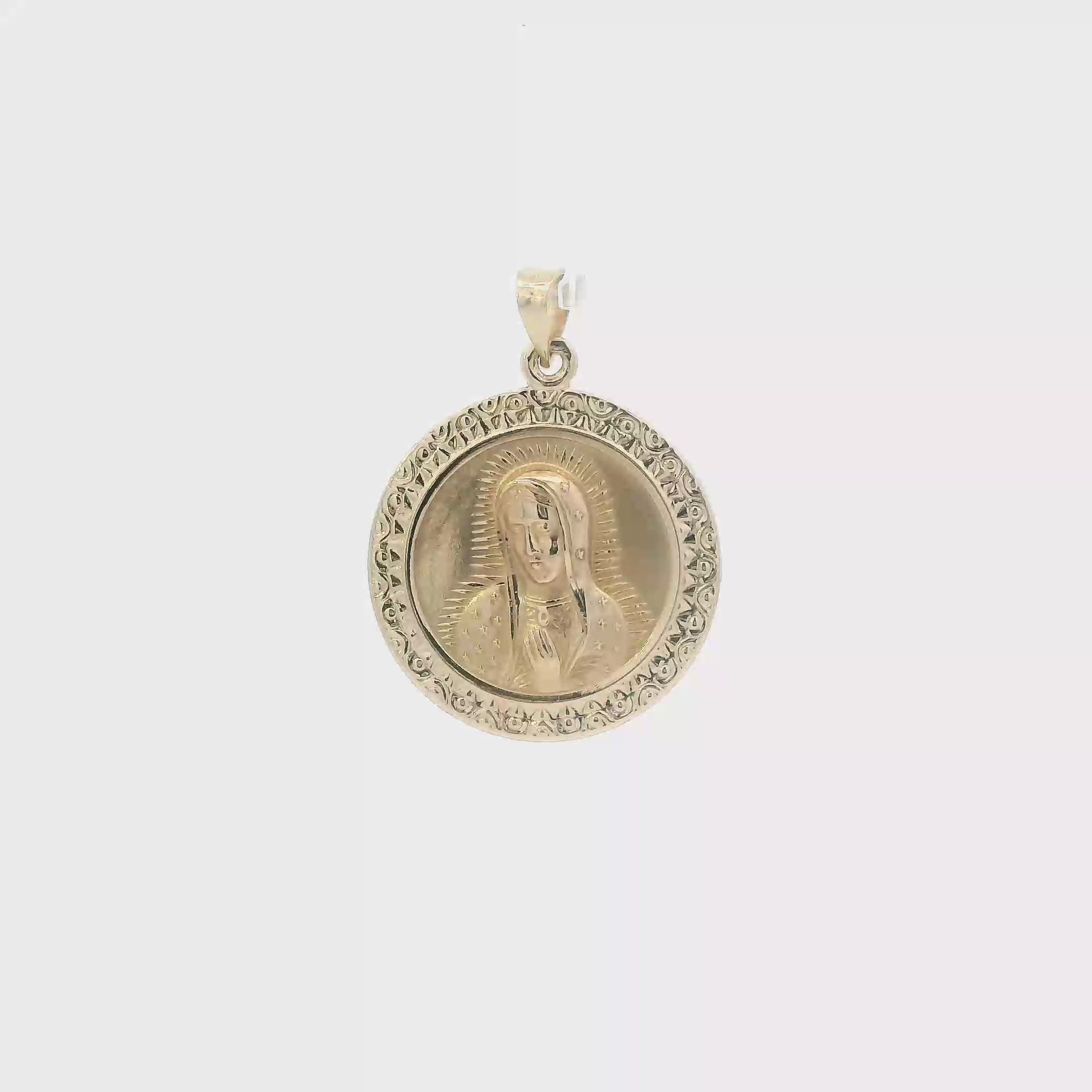 14K Yellow Gold Double Sided Religious Pendants
