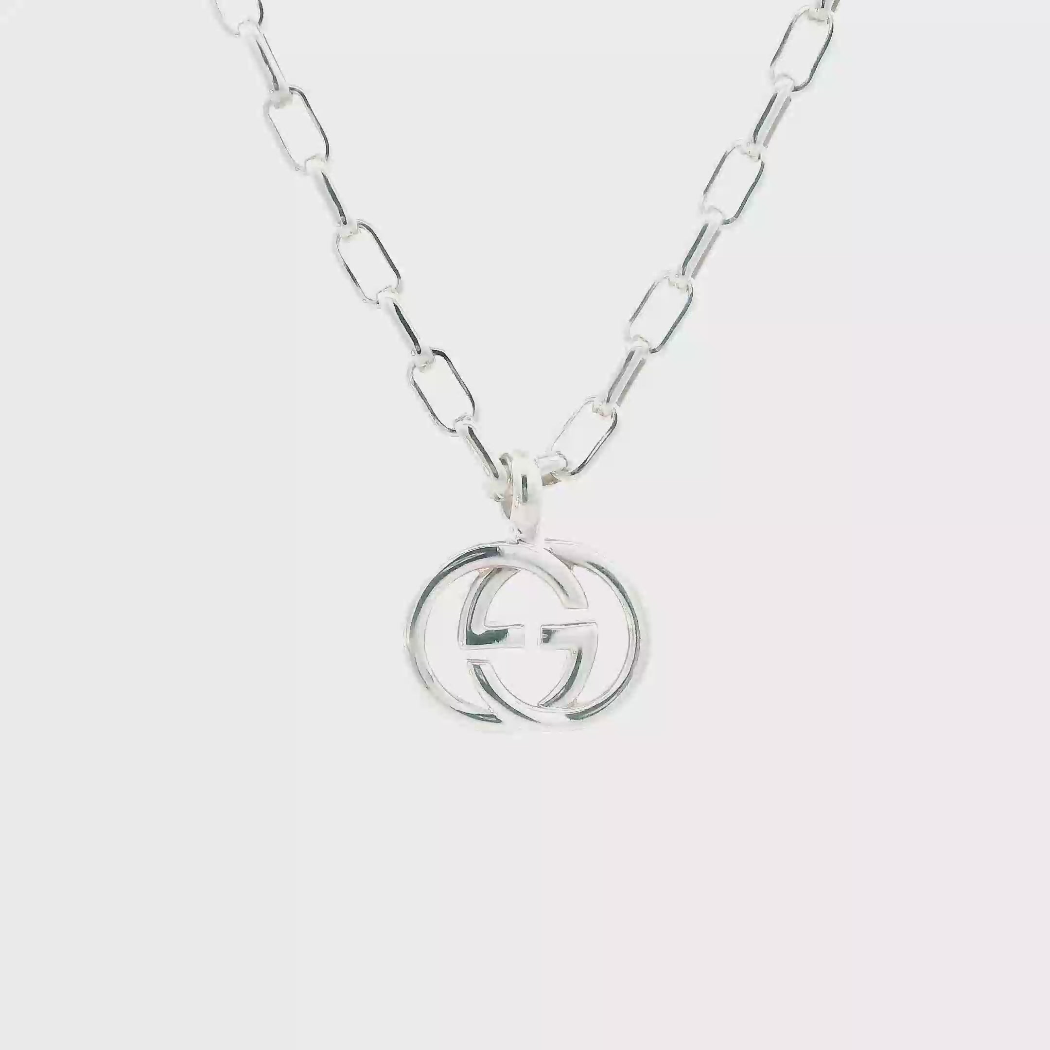 Gucci Silver Oval Link Chain & 