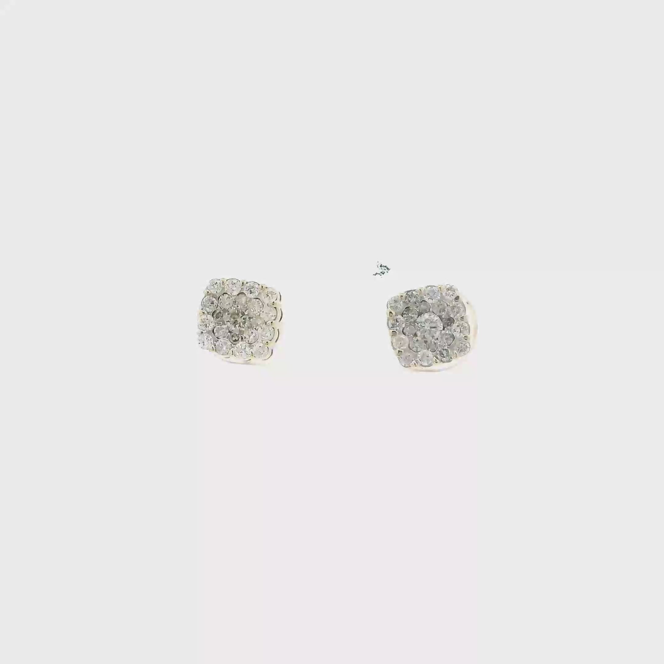 10K Yellow Gold Diamond Earrings - 0.45ct