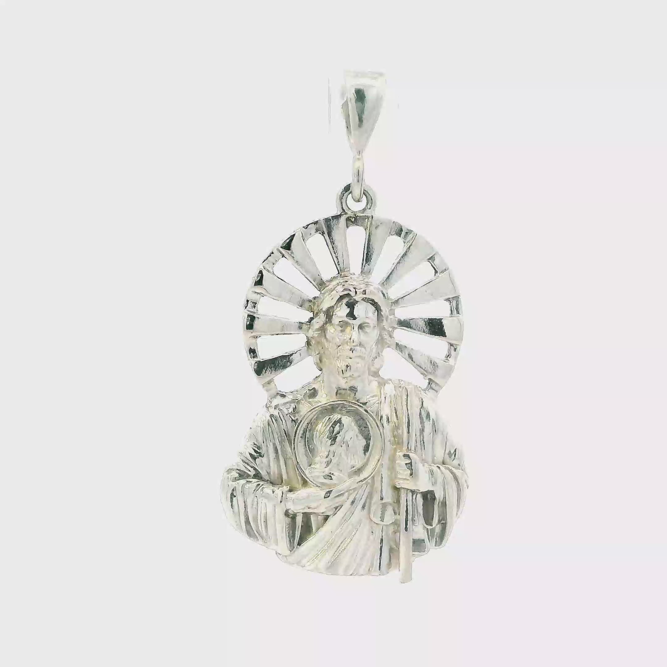 Sterling Silver Religious Pendant