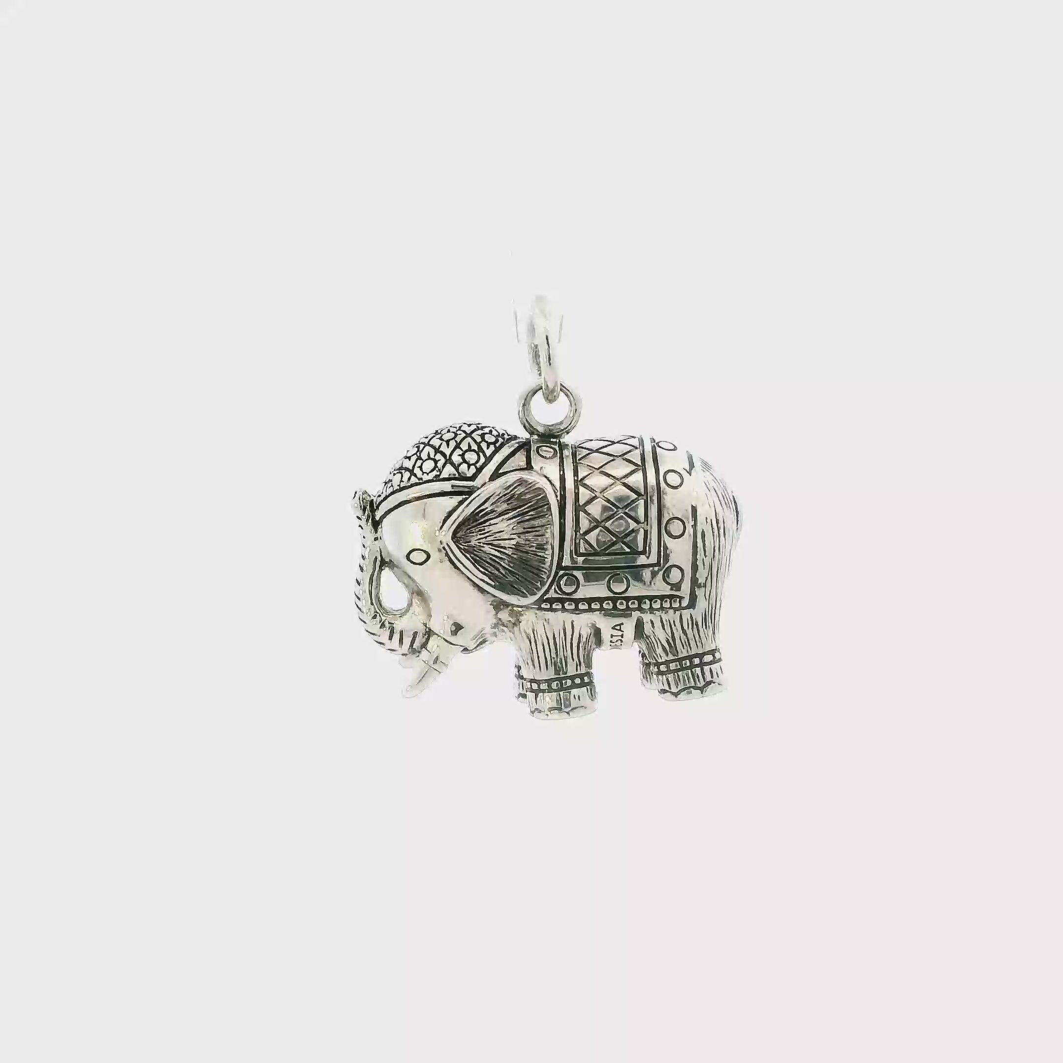 Sterling Silver Elephant Pendant