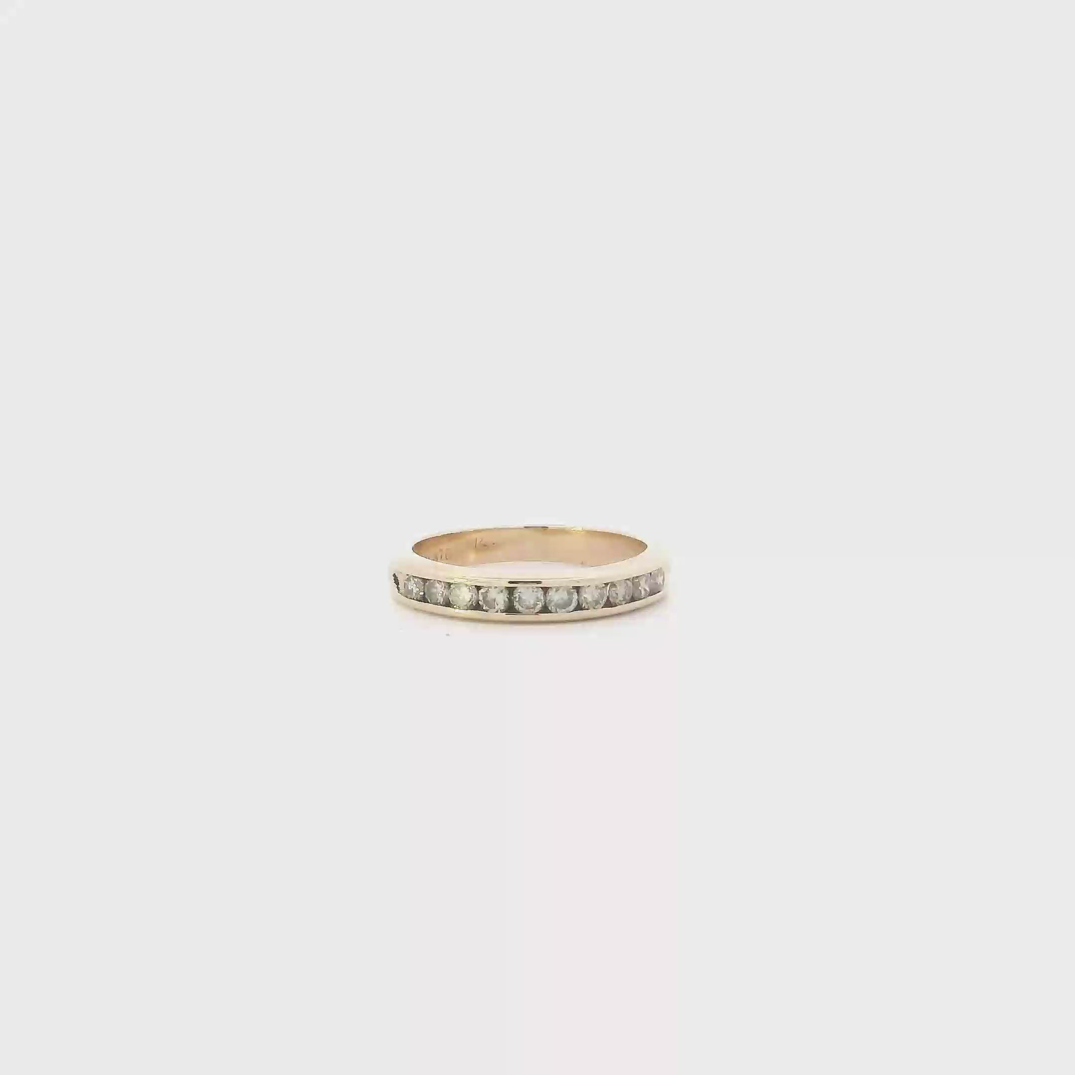 14K Yellow Gold Diamond Womens Ring - 0.40ct