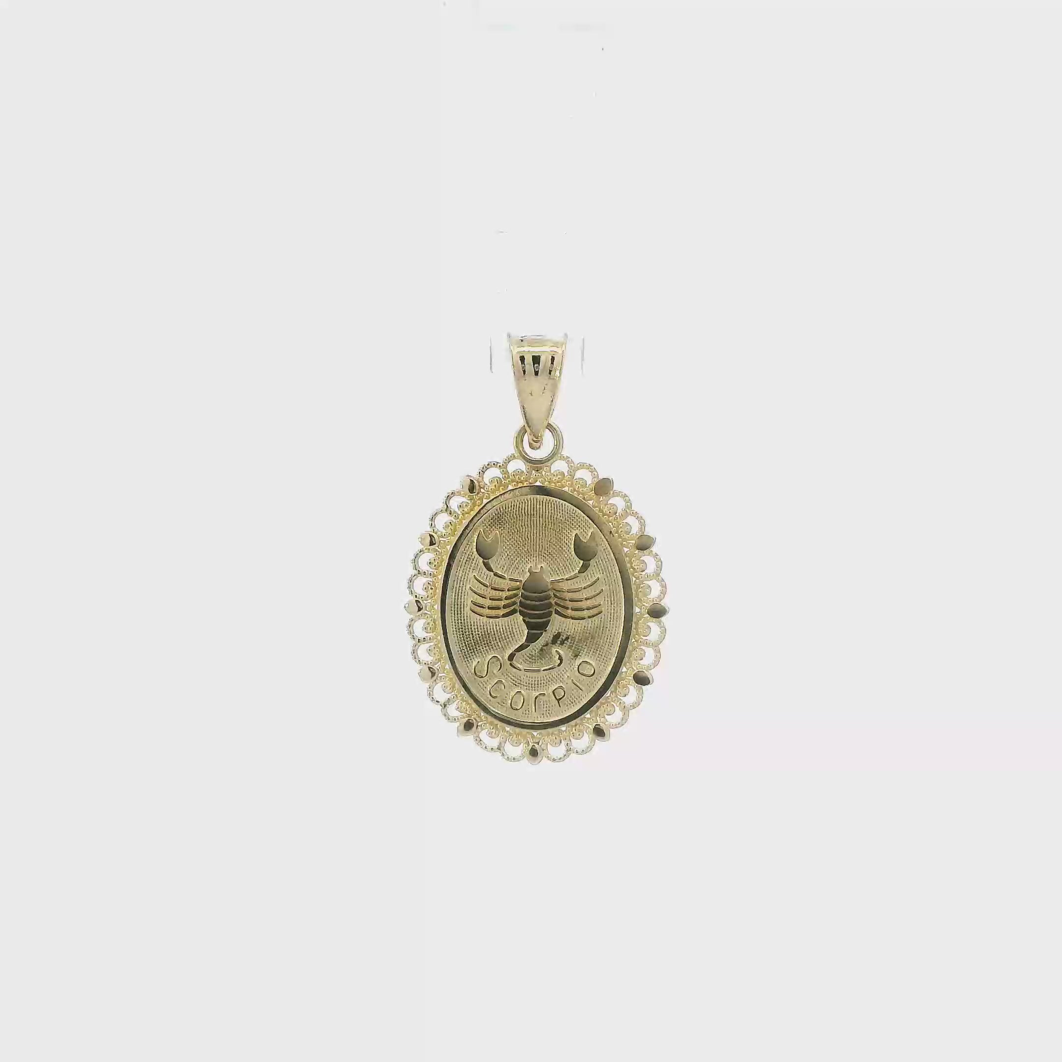 10K Yellow Gold Oval Filigree 