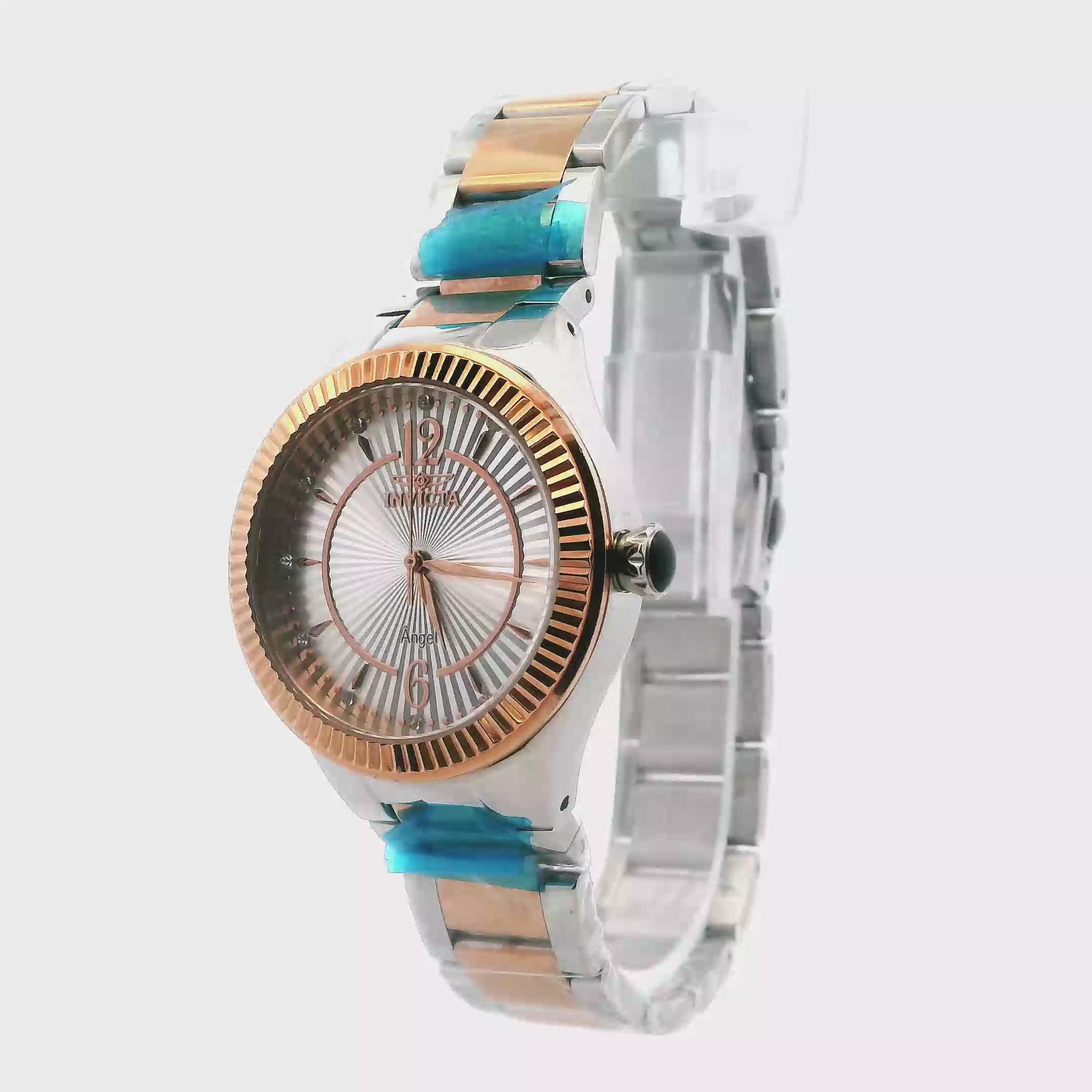 Invicta Stainless Steel With Rose Gold Plated Women's Wrist Watch