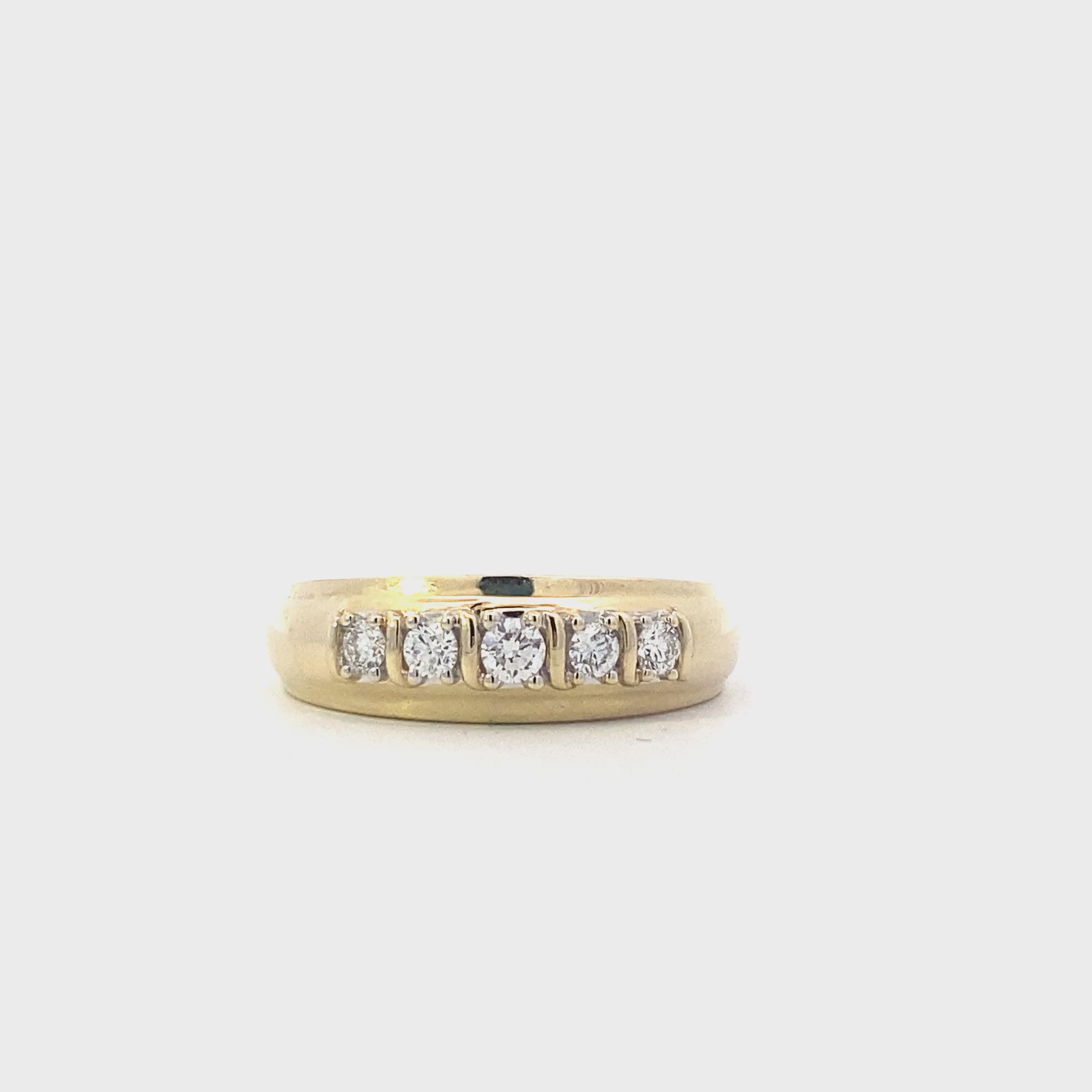 10K Yellow Gold Lab Grown Men's Diamond Ring - 0.30ct