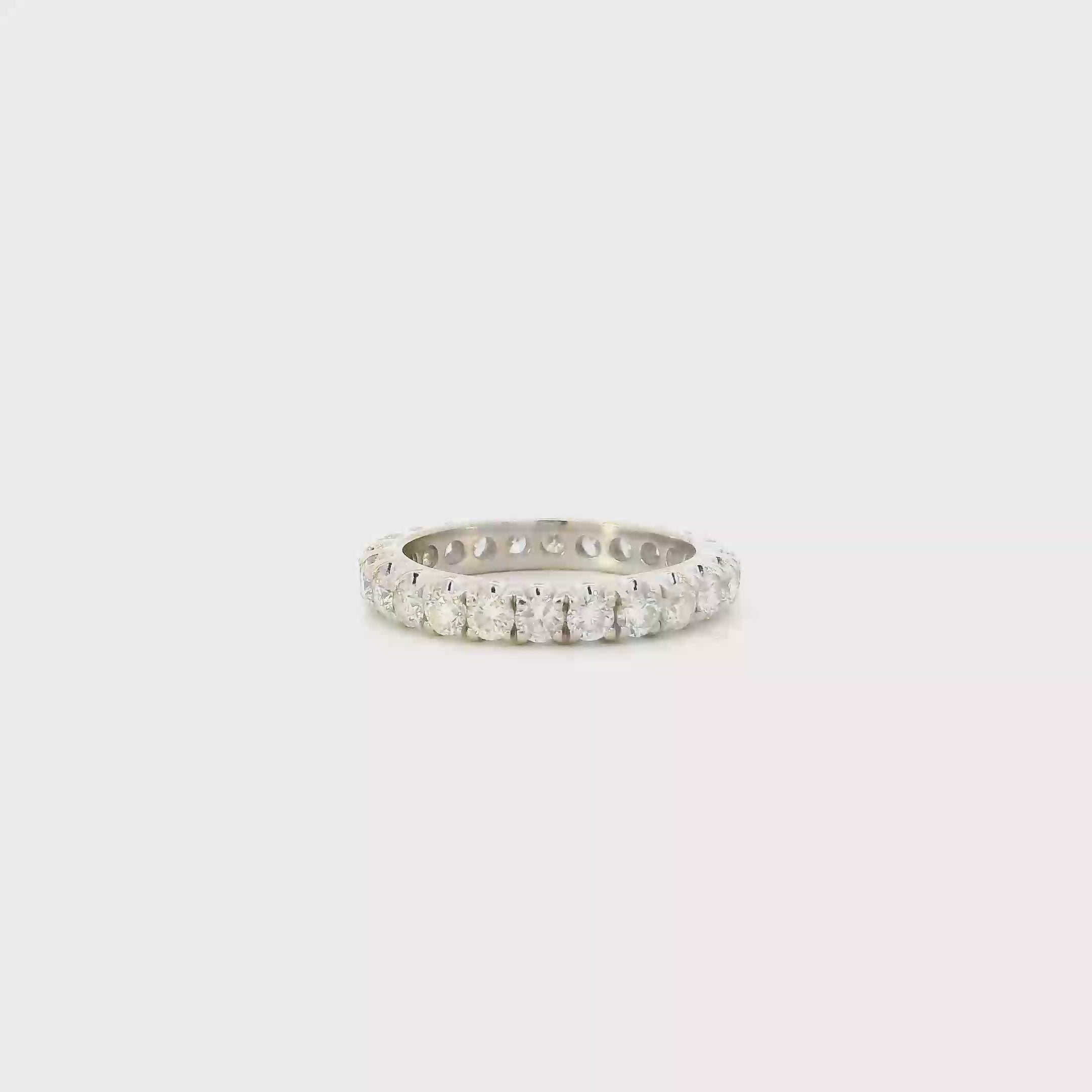 18K White Gold Diamond Eternity Band - 1.96ct
