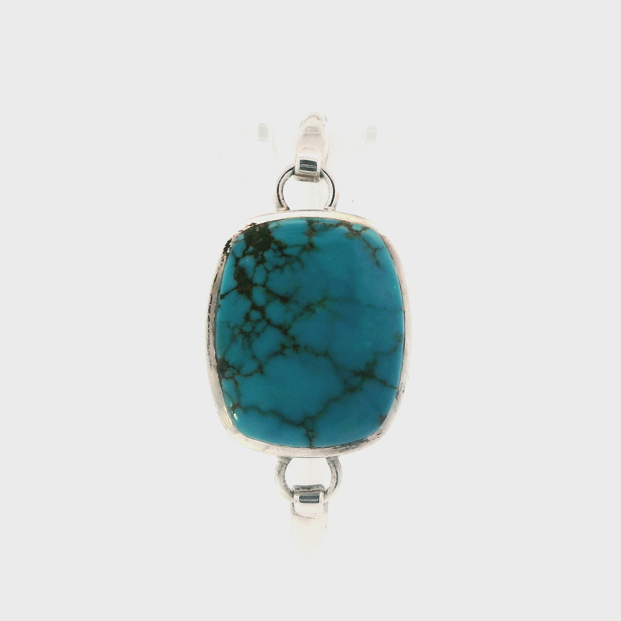 Sterling Silver Turquoise Hook Clasp Bracelet