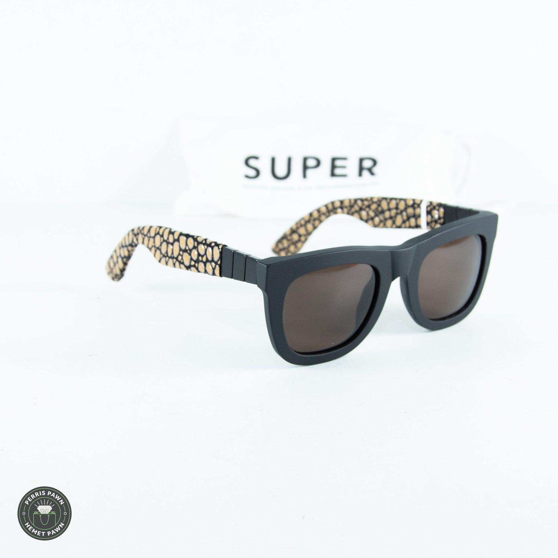 Retrosuperfuture Black Modified Square Sunglasses w/ Case - ipawnishop.com