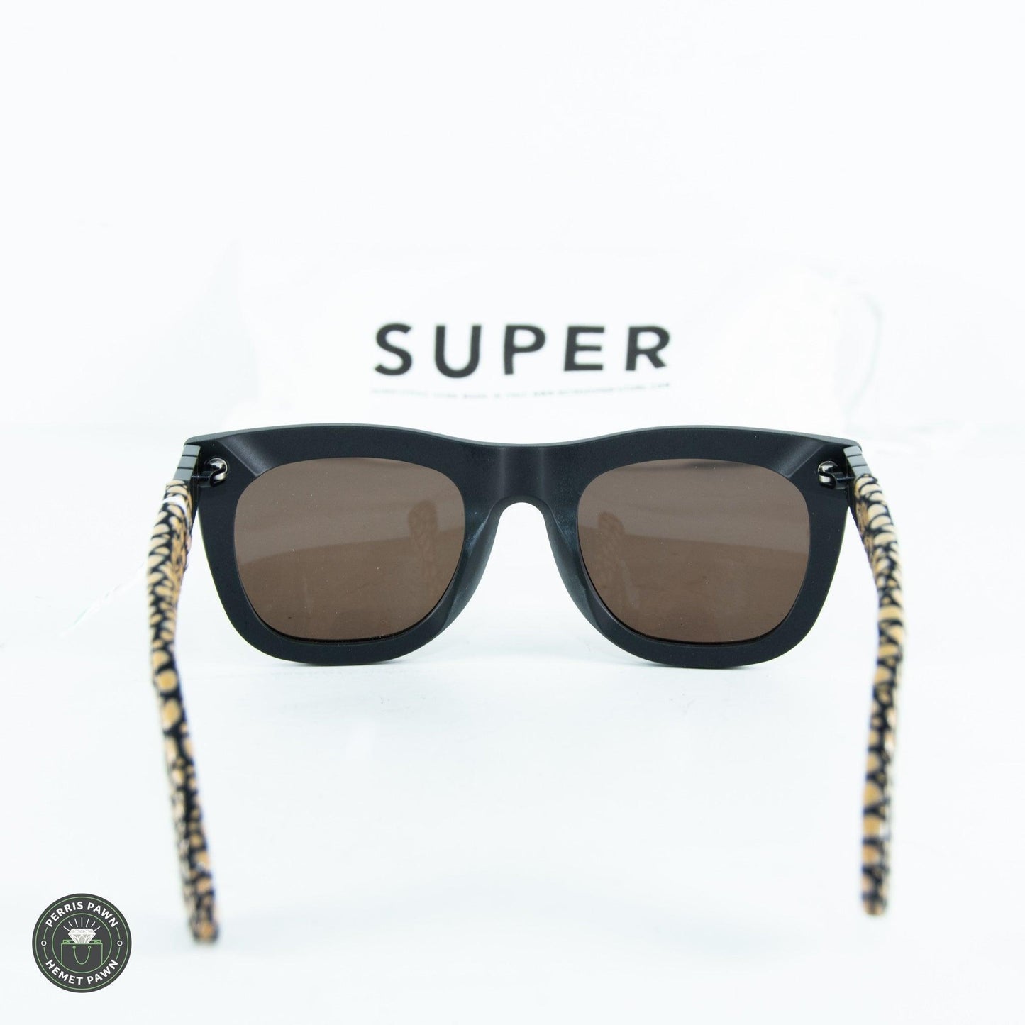 Retrosuperfuture Black Modified Square Sunglasses w/ Case - ipawnishop.com