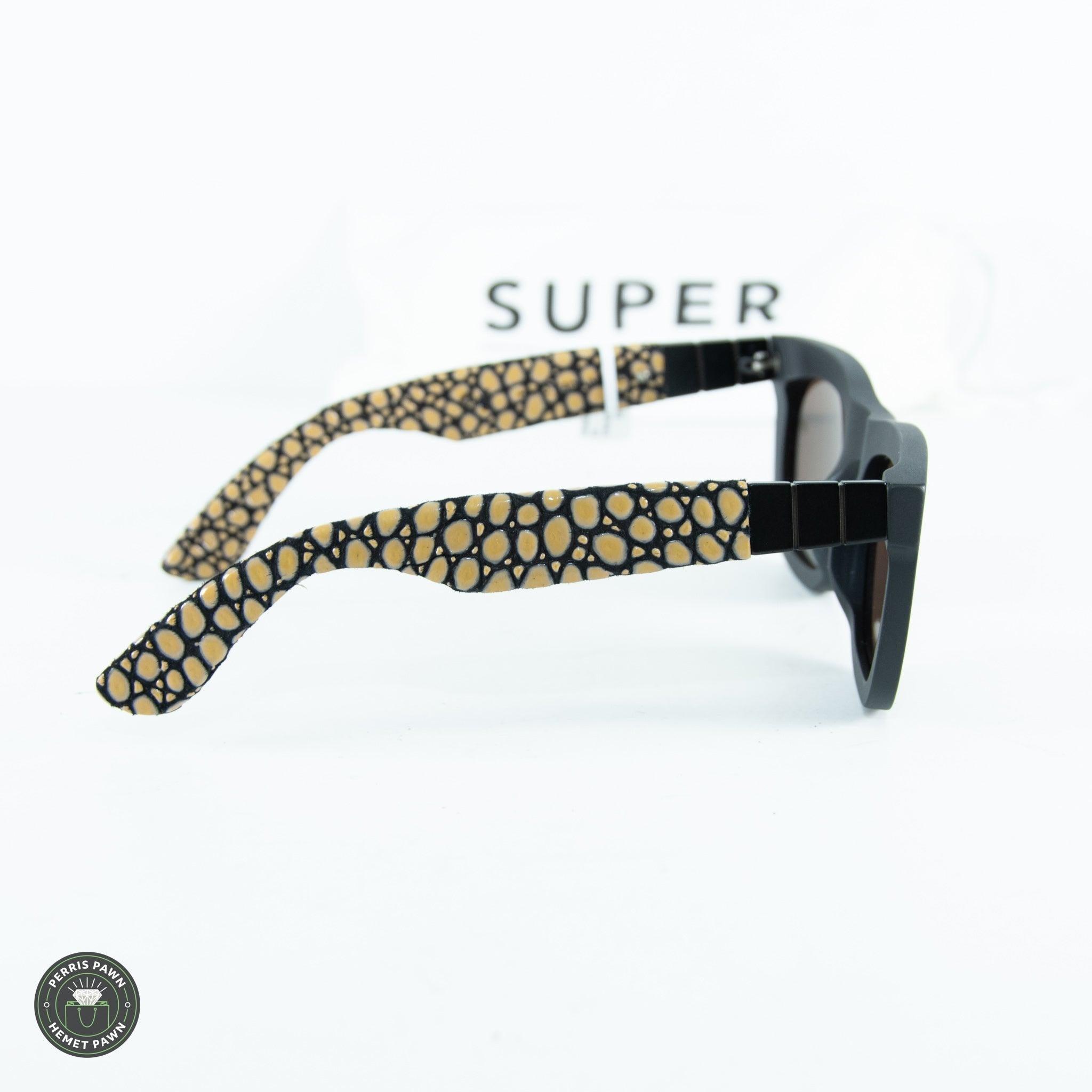 Retrosuperfuture Black Modified Square Sunglasses w/ Case - ipawnishop.com