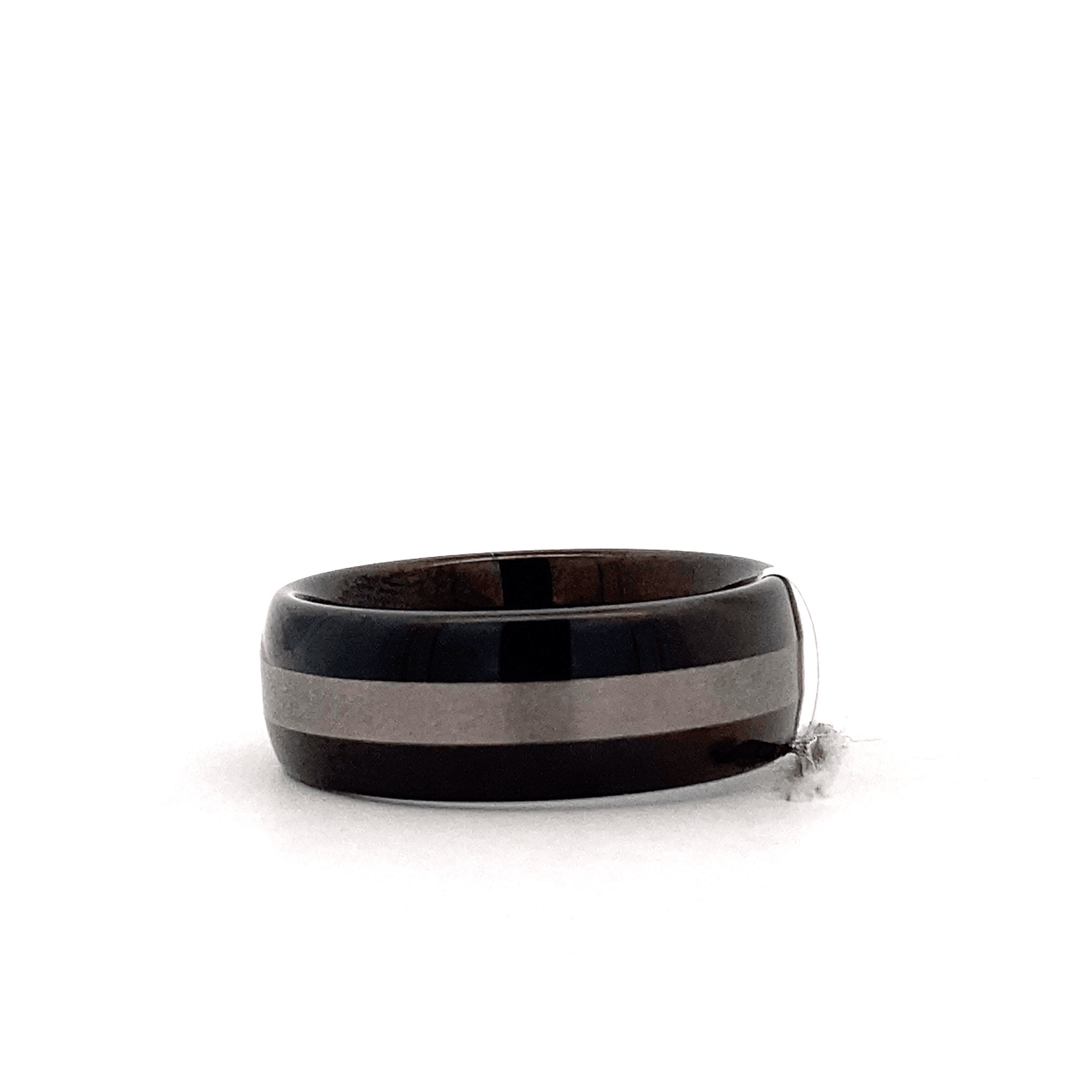 Tungsten Carbide 8MM Domed Blackened Finish Wide Etch Wedding Band Ring - ipawnishop.com