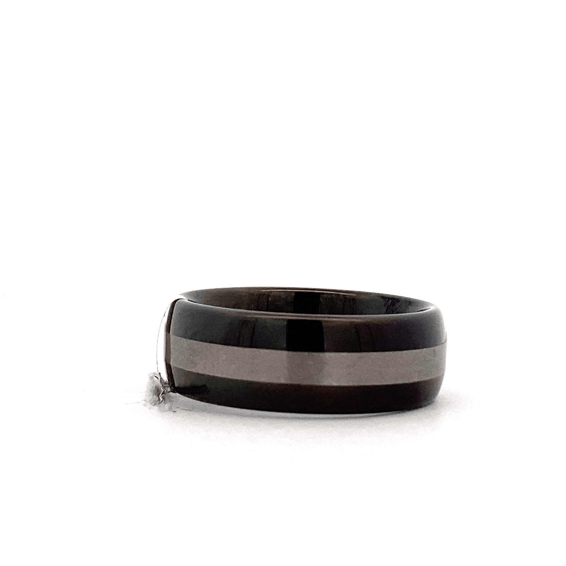 Tungsten Carbide 8MM Domed Blackened Finish Wide Etch Wedding Ring - ipawnishop.com