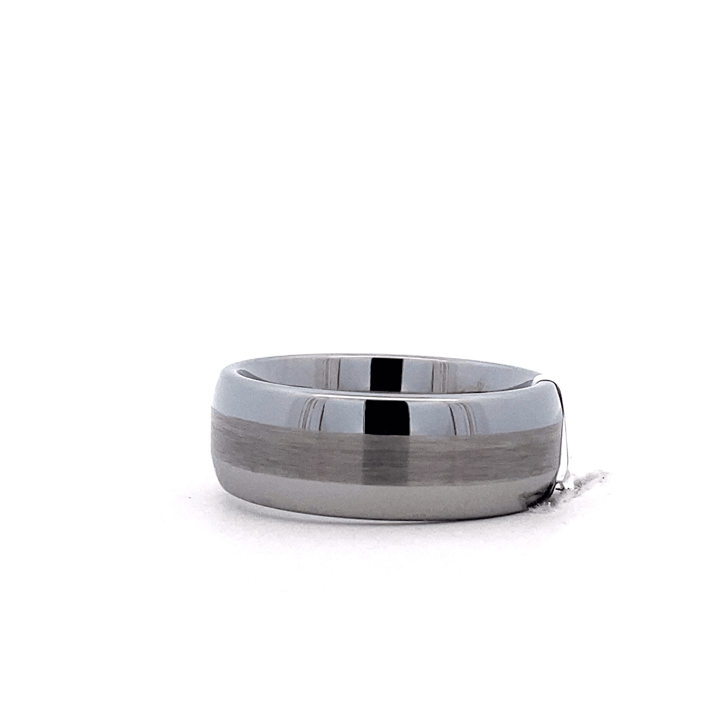 Tungsten Carbide 8MM Domed Wide Center Stripe Etching Men's Wedding Ring - ipawnishop.com