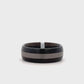 Tungsten Carbide 8MM Domed Blackened Finish Wide Etch Wedding Band Ring