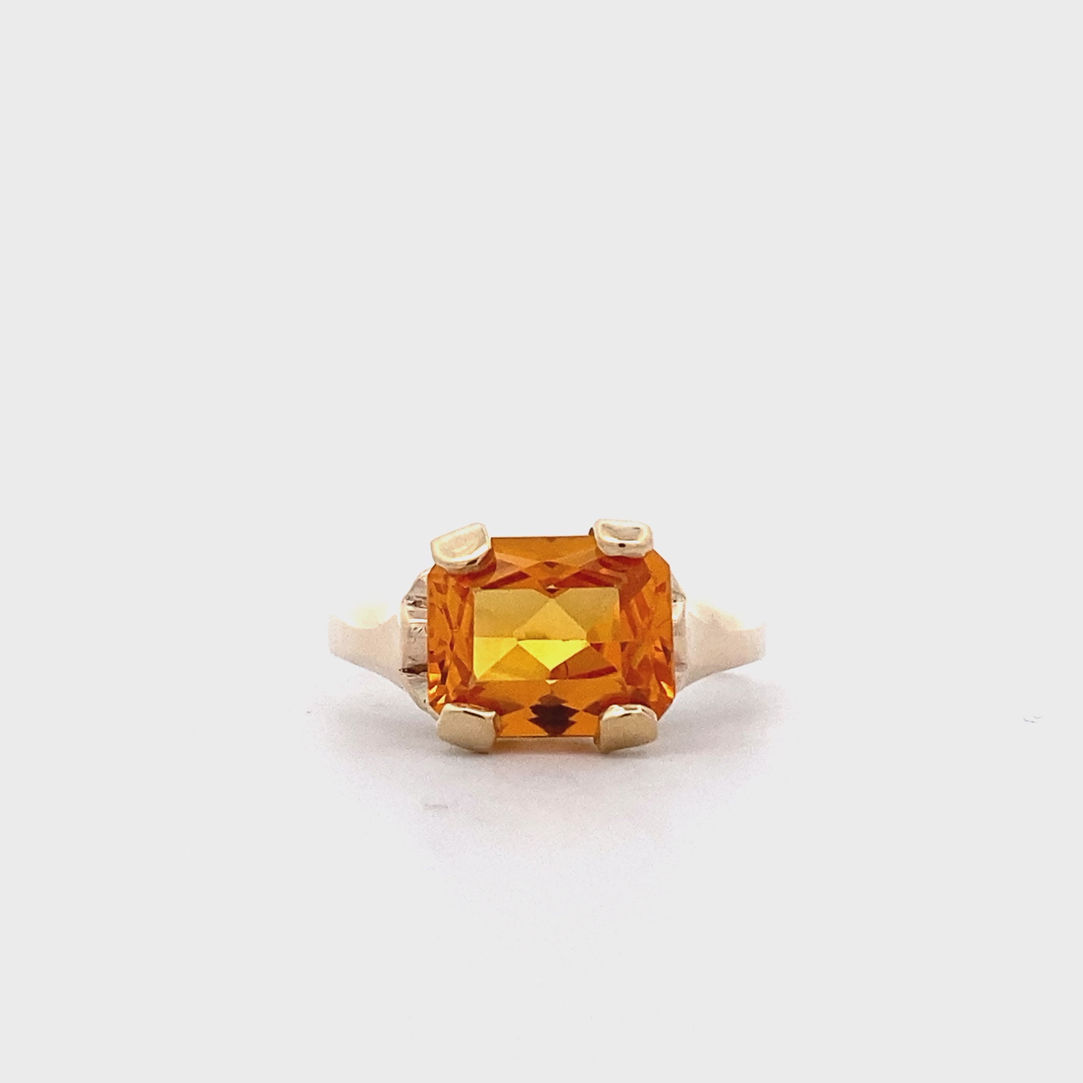 10K Yellow Gold Women's Citrine Ring