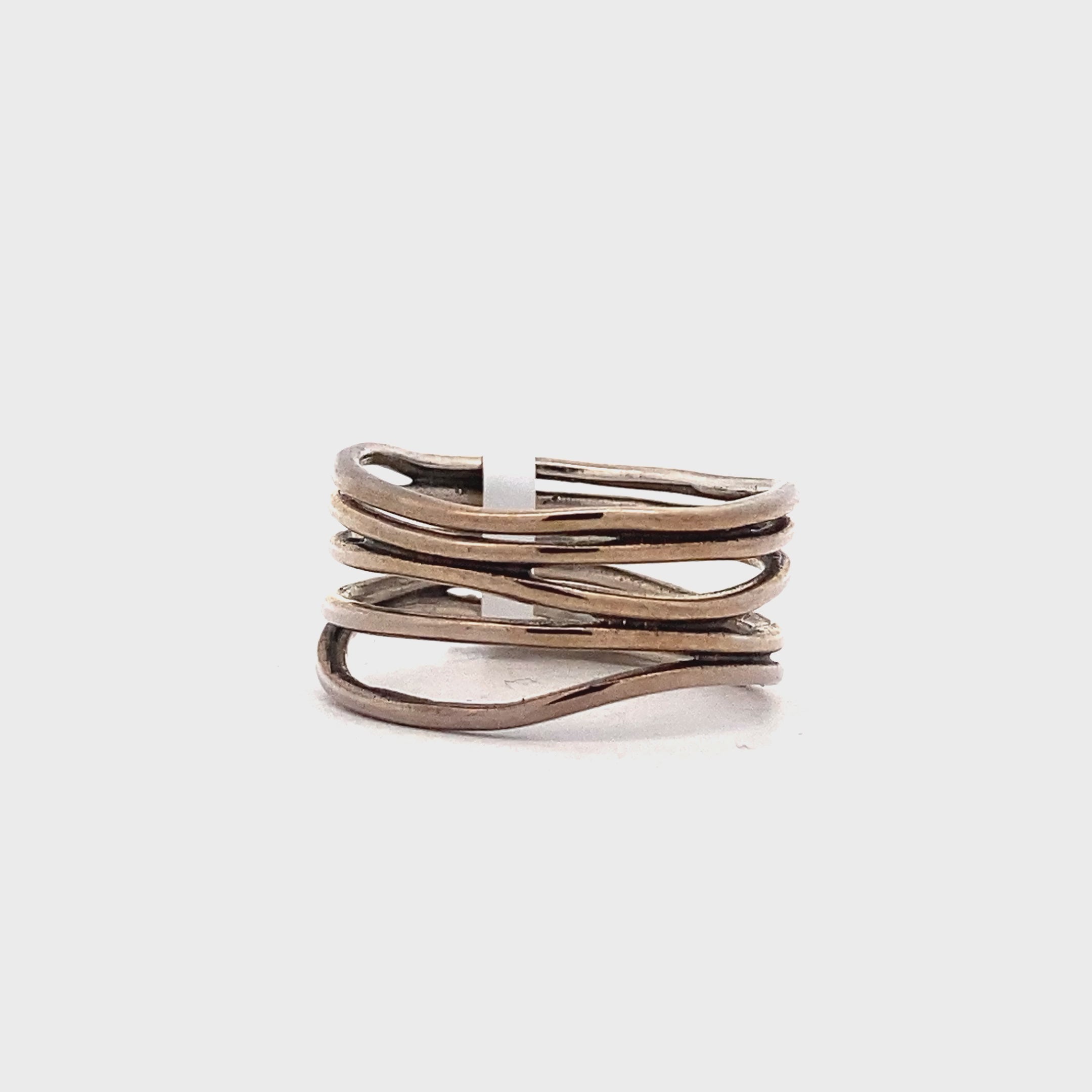 Sterling Silver Layered Band Ring