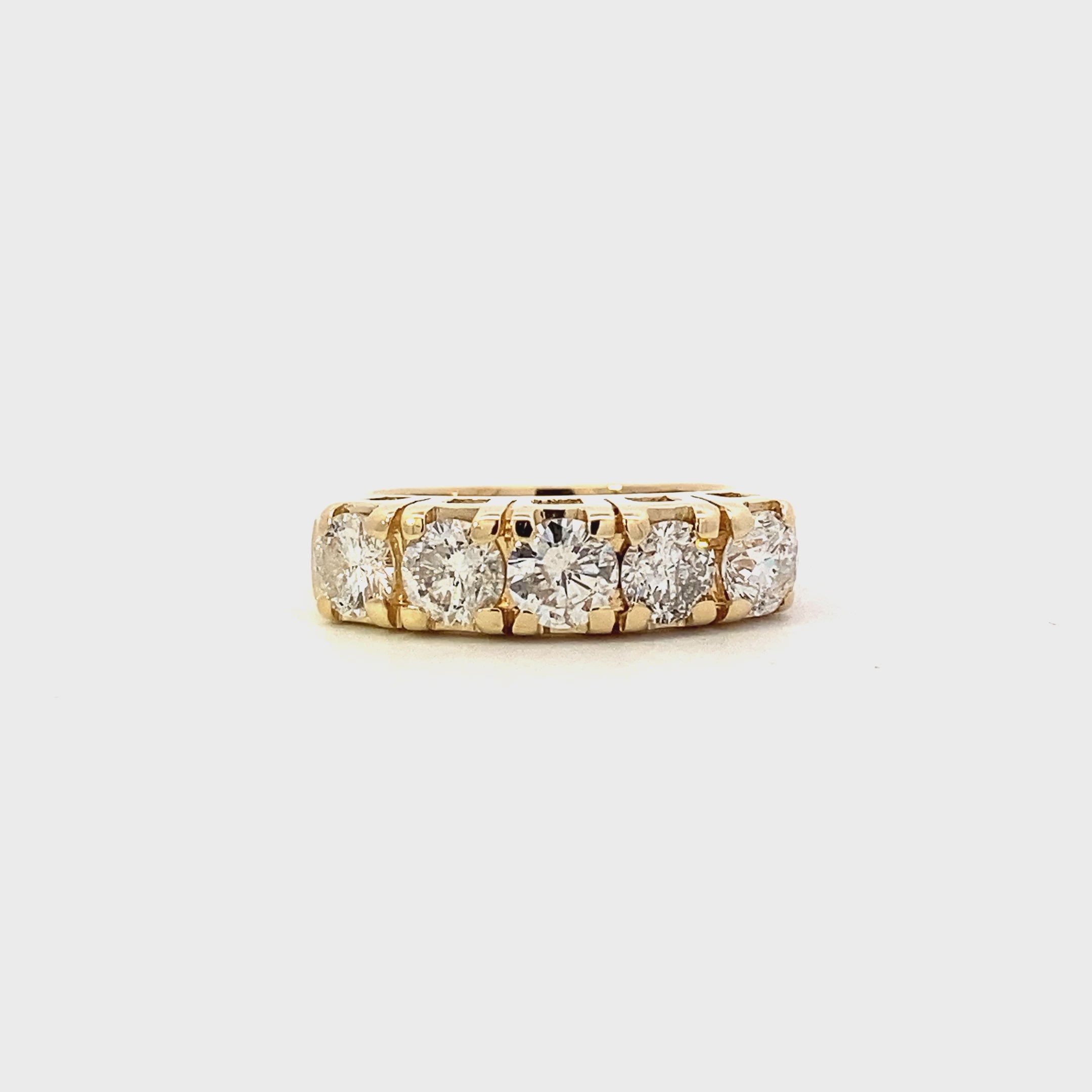 14K Yellow Gold Women's Diamond Ring - 1.63ct