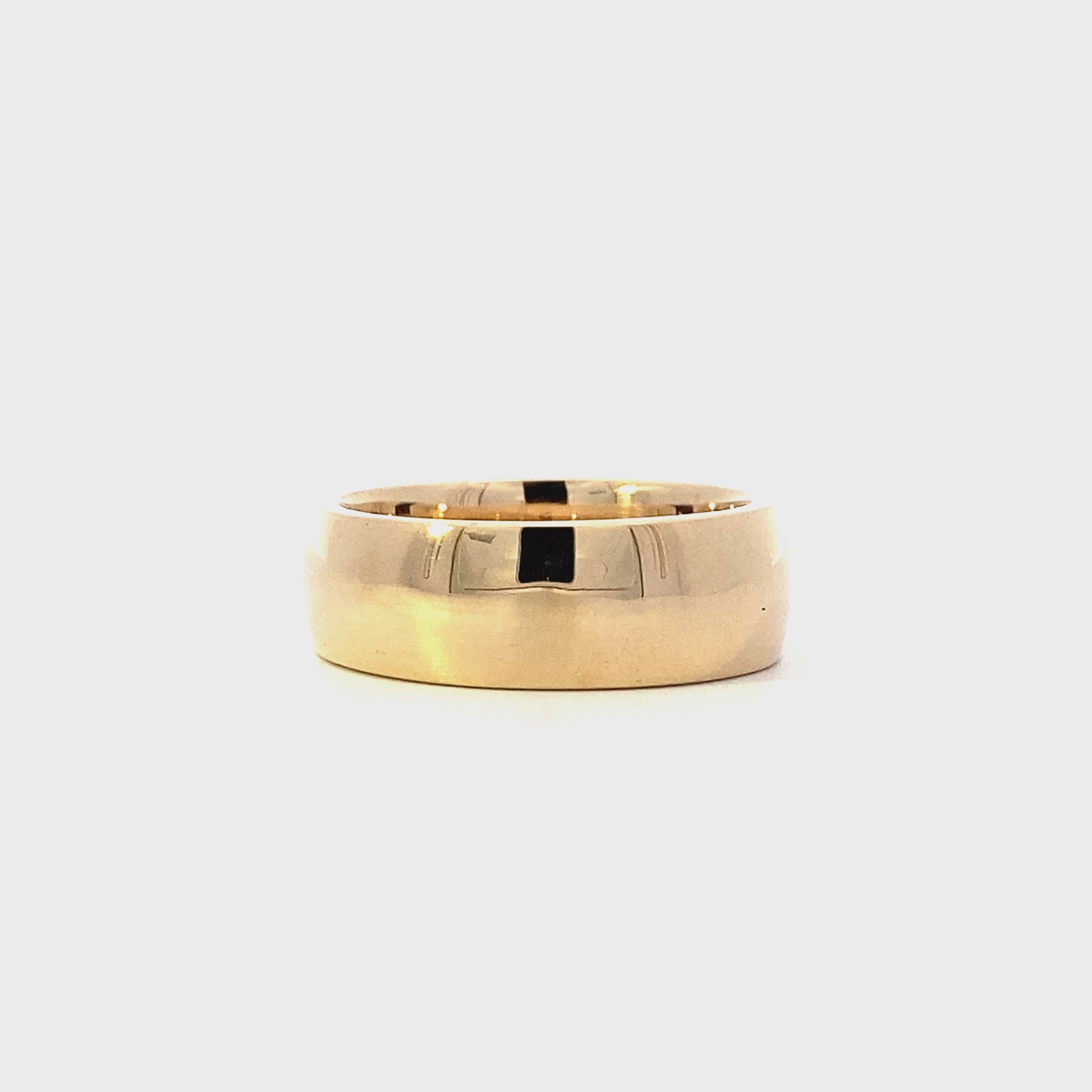 14K Yellow Gold 7.8MM Half Round Band